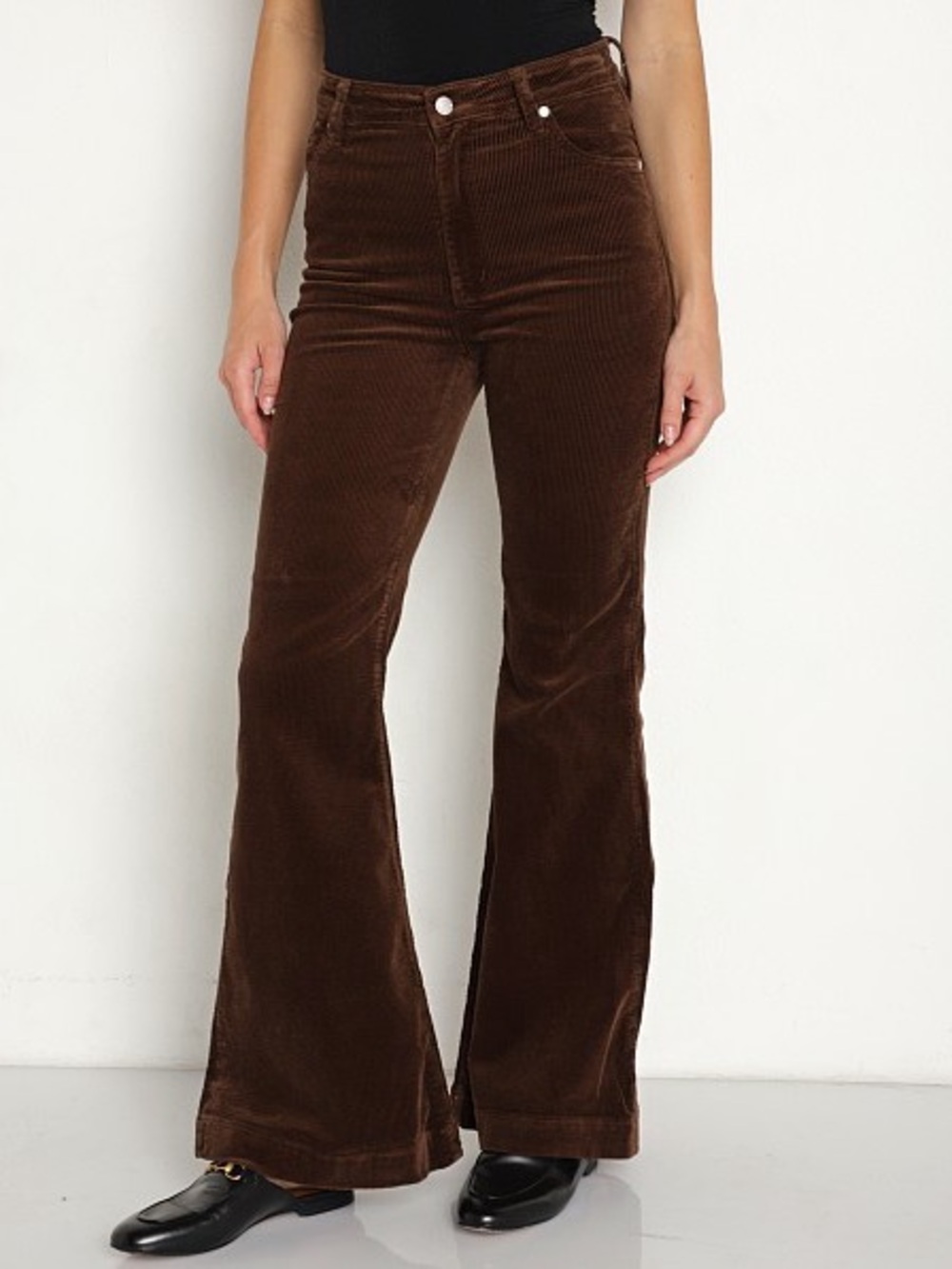 Rolla's Eastcoast Flare High Rise Brown Corduroy Pants Size 27